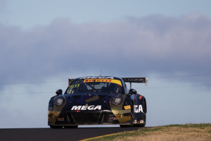 Liam Talbot and John Martin took the MEGA Racing Porsche to Pole